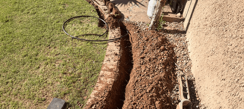 digging land